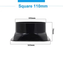 덕트 75-300mm ABS 플랜지 덕트 팬 호스 커넥터 주방 후드 환기 파이프 용 공기 어댑터 배기구 연결, 09 Square 110mm