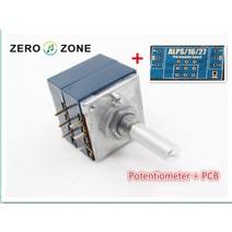 ALPS 27 RK27 스테레오 전위차계 가능한 저항 10KA 20KA 50KA 100KA 프리 앰프 용 원형 샤프트 PCB, [02] 10 K