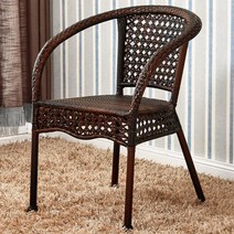 라탄 테라스의자 등나무 카페 발코니 야외, 1번의자 블랙커피색, 1개