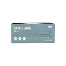 수성 수술용 덴탈 마스크, 50개입, 1개, 블랙