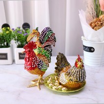 GD22 큐빅닭 보석함 2P SET 닭장식품 인테리어장식소품 집들이선물 개업선물