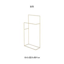 북유럽 미니멀리스트 다기능 수건 걸이 욕실 랜딩 스토리지 선반 드릴링 없음, 05 Gold