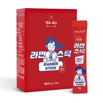 라면스틱 스프 가루 국물 차 티백 해장 여행 캠핑 필수품 매운맛 4g x 20포, 5박스