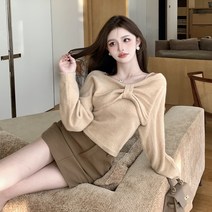 작은 오프숄더 스웨터 블라우스 니트 여자 상의 투피스