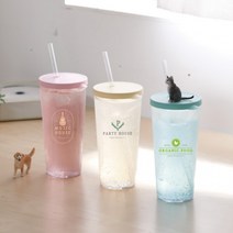 콜드컵 텀블러 주문 제작 심플 빨대컵 670ml, 옐로우, 옐로우