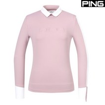 핑 핑(PING) 골프웨어 핑크 여성 배색 카라 긴팔 티셔츠 121A3TR052_PK
