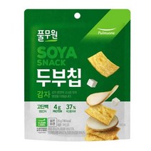 풀무원 사무실간식 탕비실 어린이집 영양간식 주전부리 군것질 두부칩 감자 고단백칩 국산콩두부 35g, 3개