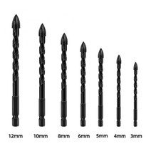 3mm~12mm 만능 드릴비트 타공 비트 멀티기리 포세린 폴리싱 유리 타일기리 콘크리트 대리석 목재 천공 화살촉 십자, 드릴비트8mm, 1개