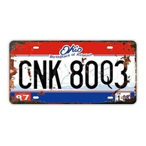 레트로 빈티지 미국 국가 자동 번호 태그 오레곤 알로하 상태 금속 번호판 남자 동굴 차고 장식 영화 소품 베니티 플레이트, 6x12 inch, [11] 10