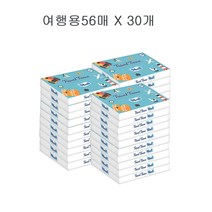 잘풀리는집 여행용티슈 56매 휴대용티슈, 1개, 30개