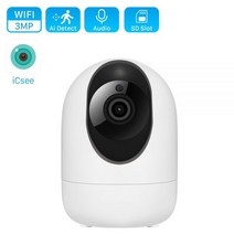 가게CCTV 강아지 홈캠 홈 실외 현관 문 농막 CCTV 3MP 2K Wifi 카메라 미니 무선 PTZ IP 실내 Ai 인간의 탐지 보안 양방향 오디오 베이비 모니터, 3MP Add 128G Card_EU 플러그