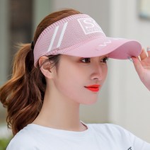 히트앤씨 3818 워너비 썬캡 모자 여성 자외선 햇빛 밴딩썬캡 골프 등산 운동 썬바이저 오픈형 데일리