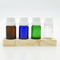 [이서지니]갈색 유리 공병 흰색캡 드롭퍼 아로마 오일 화장품 10ml, W_드롭퍼10ml_파랑