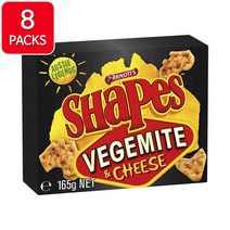 Arnotts Shapes Vegemite Cheese 아노츠 쉐입 베지마이트 치즈 크래커 호주 과자 165g 8팩, 8개