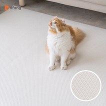 [러그140x180cm] 1장 디팡 고양이 중대형견용 캣플레이매트 미끄럼방지, 시크 크리미