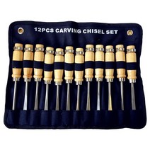 조각 치즐 날카로운 목공 도구 운반 케이스 수동 나무 손 목수 설정, 12pcs