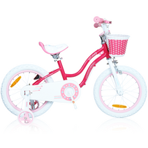 2022 로얄베이비 스타걸 16인치 18인치 여아 아동자전거 어린이자전거, 18인치 (만 5세~만 7세), 핑크(100%완조립)