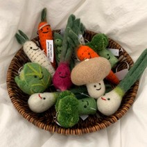 양모 펠트 가방 키링 인형 열쇠고리 자동차 차키 여자, 래디시, 1개