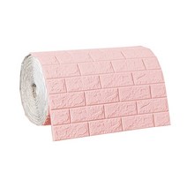 붙이는 벽지 셀프 웨인스코팅 템바보드 풀바른DIY 3D 벽돌 롤 붙이는 벽지 화이트블루핑크그레이 부드러운, 06 Pink_01 70cmX1m