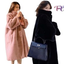TANC탕크 SY233 뽀글이 여성자켓 롱 코트 캐주얼 인조모피 밍크후리스 고급스라운 퍼자켓 겨울 따뜻한 자