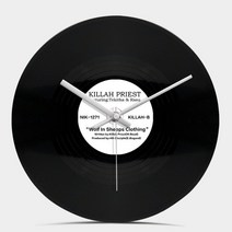 거실벽시계 New Creative Vinyl Record Retro Clock Mute Light Luxury Wall Cafe Bar Decoration Table, [01] C