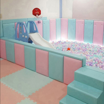 붙이는 안전 정사가매트 거실벽쿠션 유도장매트 만화방 체육관 놀이방 어린이집 키즈카페 벽면쿠션, 민트