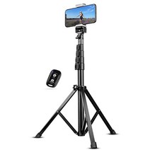 UBeesize 60 iPhone Android Phone용 Bluetooth 리모컨이 확장형 삼각대 스탠드 알루미늄 경량 적재 용량: 1 Kg, Tripod Stand