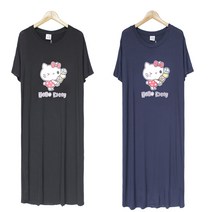 민트위니 여성용 아이스크림키티ops 원피스 홈웨어 잠옷 롱