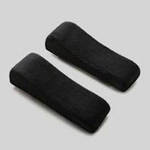 (보경샵) 메모리폼 의자 쿠션지 곡선형 부드러운 원단소재의 팔걸이 팔꿈치 쿠션지 쿠션 2개1세트 구성 2가지 칼라 + 고급형 패션 마스크 증정, 블랙