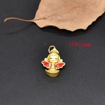 5PCS 베트남 사금 오래도록 색이 바래지 않는 적청색 기름방울 해피엔젤 목걸이 펜던트 구파킹 DIY 액세서리, 레드 엔젤 펜던트