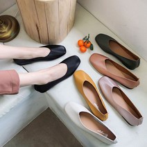 발이 편한 여성 봄 패션 단화 깔끔한 플랫슈즈