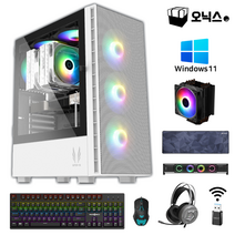 오닉스PC 게이밍 컴퓨터 i5 조립 PC 풀세트 데스크탑 세트 롤 로아 발로란트 배틀그라운드 스팀 게임, 게이밍2번-블랙, 4번-램16GB추가+SSD1TB변경