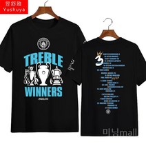 프리미어리그티셔츠 맨체스터시티 우승기념 반팔티 블랙 축구 여름 저지