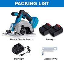 각도절단기 밴드쏘 슬라이딩절단기 388vf 1500w 원형 톱 배터리 포함 브러시리스 125mm 블레이드 전기 톱 45-65 ° makita 배터리 용 목공 금속 조정, 협력사, 배터리 2개, 유럽 ​​연합