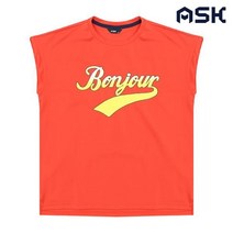 에스크 주니어 봉쥬르 나염 메쉬 티셔츠