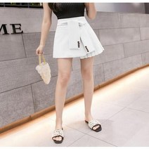플레이어 스커트 주름 바스락 플리츠 여성용 짧은 미니 캐주얼 하이 레이스업 패션 가을