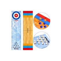 컬링 보드게임 3 In 1 탁상 볼링 게임 셔플 보드 세트 가족 모임 레저, Large Roll 3in1 Mini