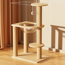 먼치킨캣타워 캣폴 원목 고양이 운동기구 클라이밍 등반 캣타워, 4_직경 32cm 대형 우주 캡슐