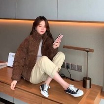 오버클래쓰 여성 루즈핏 긴팔 기본 코듀로이 캐주얼점퍼 아우터