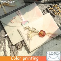 트레싱지봉투 청첩장 봉투 10장 투명 빈티지 반투명 우아한, 8.9x5.8cm