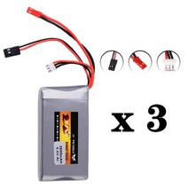 후타바조종기 드론 rc카 Futaba 라디오용 2S 6.6V 8C 2500mah Lipo 배터리 14SG 16SZ 18SZ 4PLS T6K RC 라디오 원격 제어 송신기 부품, [03] 3pcs