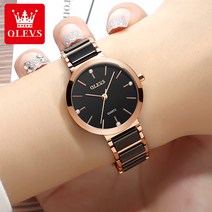 OLEVS 여성 명품 세라믹 메탈 손목시계 일본수입 무브먼트 방수기능 세련미 100%정품 - 5877