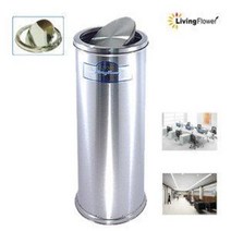티알엠 흡연실 야외용 원형 대용량 대형 스테인레스 원통 회전휴지통 뱅뱅이쓰레기통, 2. 스텐원통회전휴지통 중