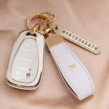 쉐보레 스마트키 폴딩키 키케이스 키홀더 키링 2버튼 3버튼 4버튼 5버튼, 아이보리, E타입