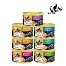 쉬바 고양이캔 85G 습식사료, 참치 살코기와 새우와 그레이비소스, 24개