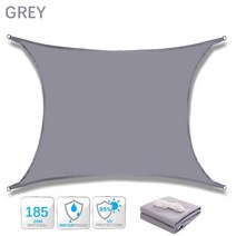 300D 방수 직사각형 그늘막 야외 정원 수영장 천막 캠핑 하이킹 해가리개, [10] 300cm x 500cm, [02] GRAY