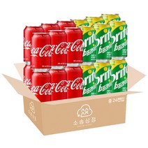 코카콜라 12캔 + 스프라이트 12캔 (355ml)