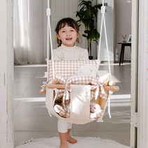 베베누보 스윙비 아기그네 베이직+쿠션 세트(철봉 미포함), 스윙비 아기그네 베이직+쿠션 세트, 알파벳다이노(모달일체형)