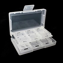 게임 액세사리 교체부품 24 인 1 스위치 게임 카드 케이스 박스 닌텐도 스위치 OLED 휴대용 스토리지 박스, Transparent, 한개옵션1
