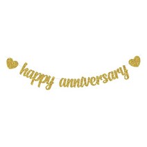 happy anniversary 기념일 골드펄 가랜드